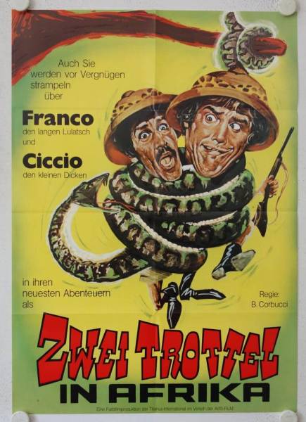 Zwei Trottel in Afrika originales deutsches Filmplakat